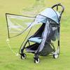 Universeller Baby-Kinderwagen Regenschutz Klar EVA Kinderwagen Sonnenschutz Einfach Faltbarer Wagen Schutzhülle Abdeckung für Reise Shopping