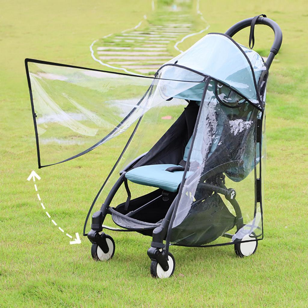 Universeller Baby-Kinderwagen Regenschutz Klar EVA Kinderwagen Sonnenschutz Einfach Faltbarer Wagen Schutzhülle Abdeckung für Reise Shopping