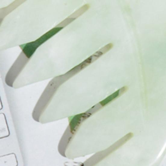 Jade Comb Scratchless Hurtless to Scalp Stone Jade Stone Guasha Comb for Hair