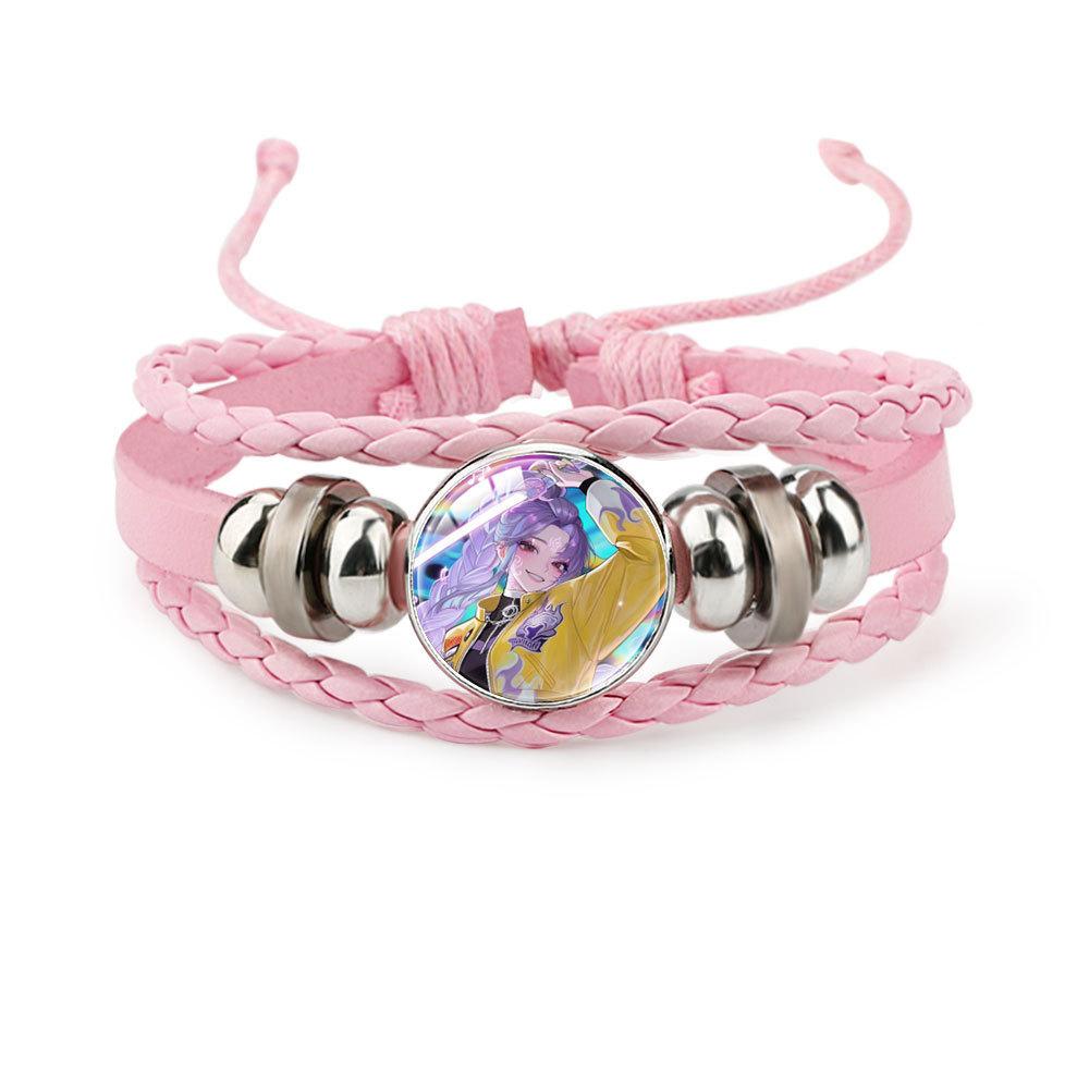 Pink Bracelet Rumi Zoey Mira Beaded Bracelet Adjustable Jewelry