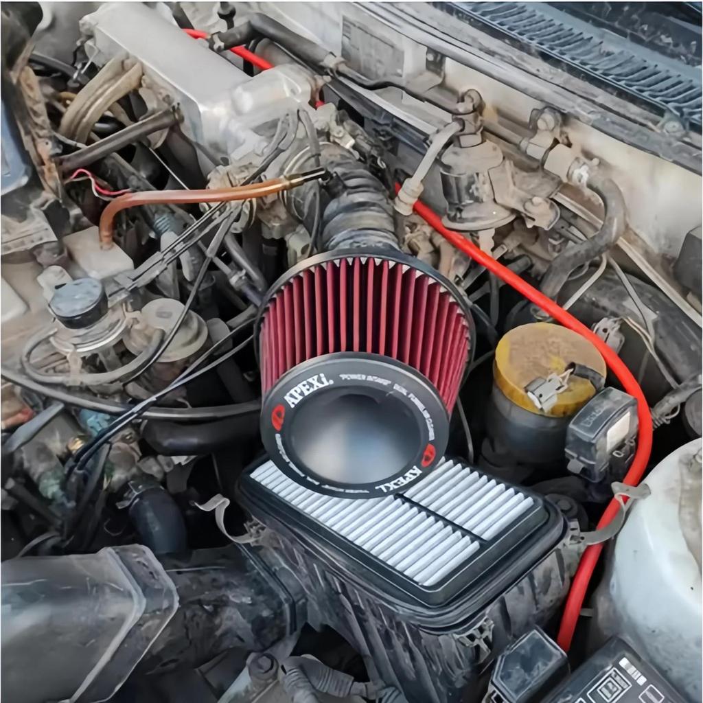 76mm Air Filter Power Intake High Performance Racing Universal JDM Dual Funnel Adapter Cold Air Intake Filter For Apexi Air Filters 7