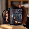 Mechaniker Werkzeugkasten Tasse Keramik Lustige Werkzeugkasten Kaffeetasse für Mechaniker Garagen-Enthusiasten Neuheitsgeschenk für Ehemann Papa