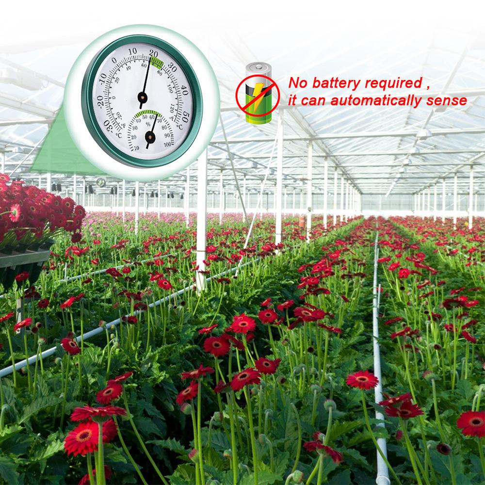 2-in-1-Thermometer-Hygrometer aus Edelstahl, wandmontiertes automatisches Messthermometer für das Temperatur- und Feuchtigkeitsmessgerät im Home Office