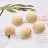 Enkrio Wooden Beads Perforated Wooden Balls Wood Beads Round Wooden Balls Set of 100 Unpainted DIY Crafts Craft Supplies Decoration Raw Wood Color