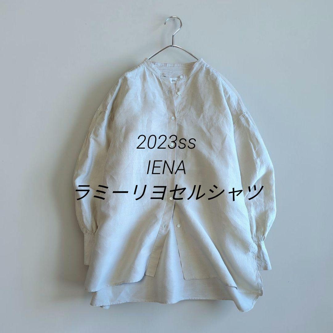 [Good Condition] 2023 IENA Ramie Lyocell Back Gathered Shirt 38 Beige