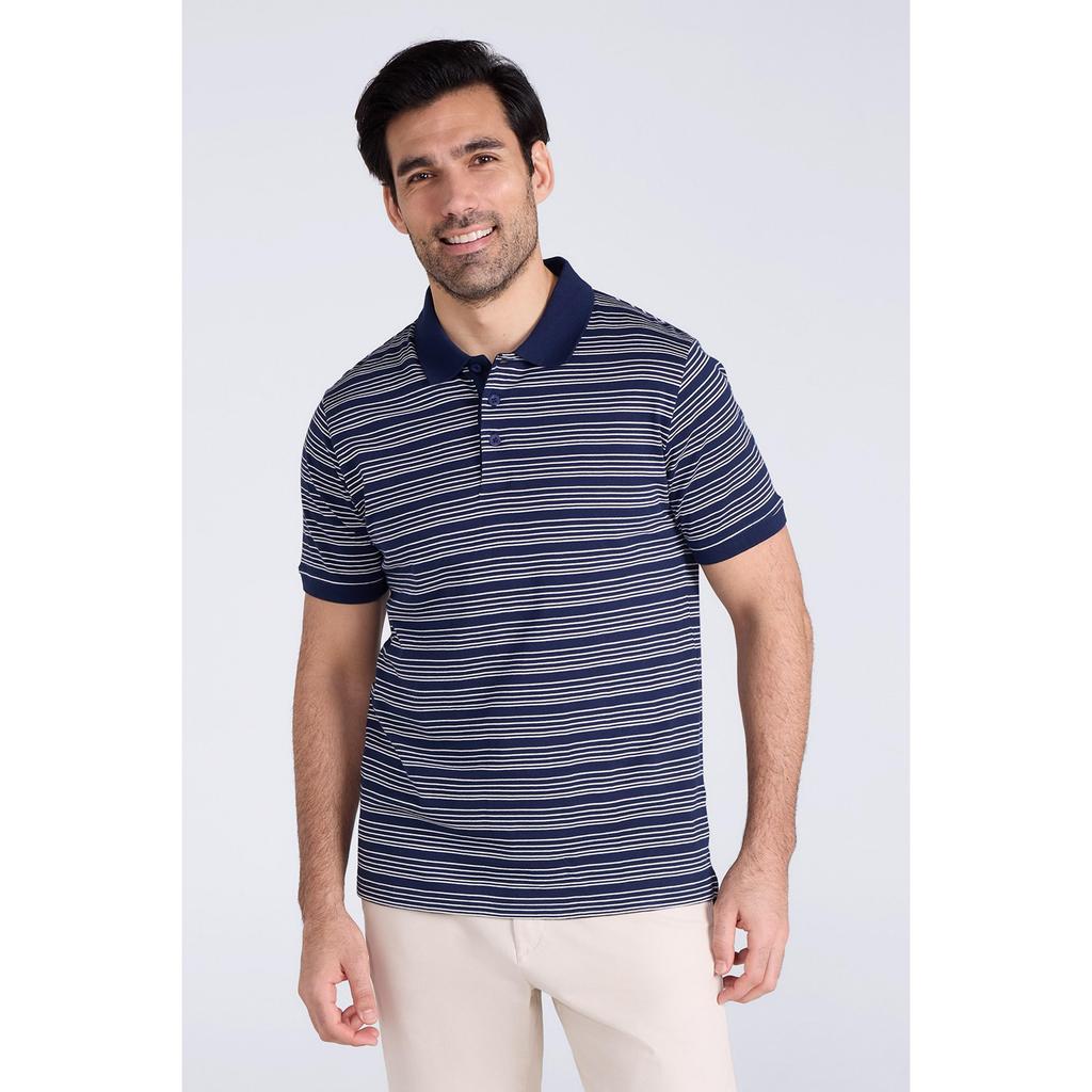 Mountain Warehouse Mens Wren Stripe Cotton Polo Shirt