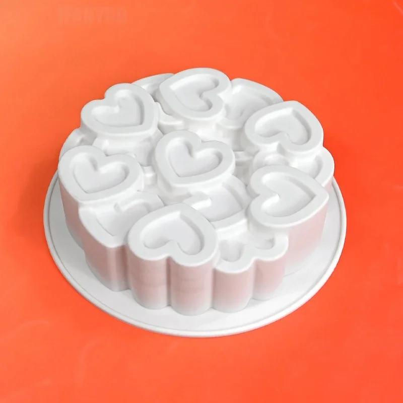 Forme de Mousse Francez în Formă de Inimă sau cu Design de Trandafir pentru Ziua Îndrăgostiților, Forme de Silicon pentru Prăjituri, Instrumente pentru Decorarea Prăjiturilor, Ustensile de Bucătărie pentru Copt