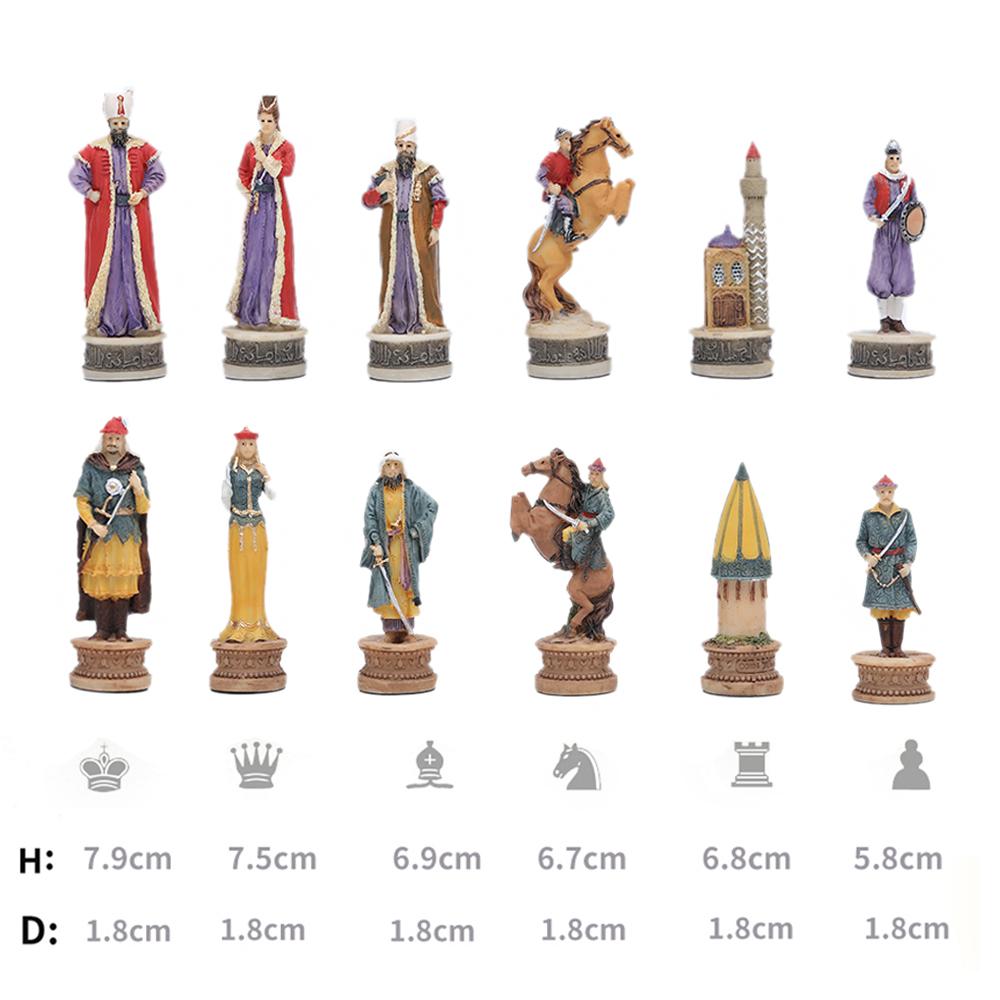 Luxury Chess With 3D Character Design, International Deluxe Chess Set For Chess Lovers And Collectors Puzzle Board Game Card Toy