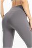 Cloudstop Yoga Cropped Tights Damen Leggings, Hose, Schweißableitend, Schnelltrocknend, Sport, Länge, High-Waist (S, Grau)