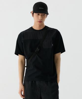 MERRELL [Men] Life Woven Patch Short Sleeve T-Shirt Black