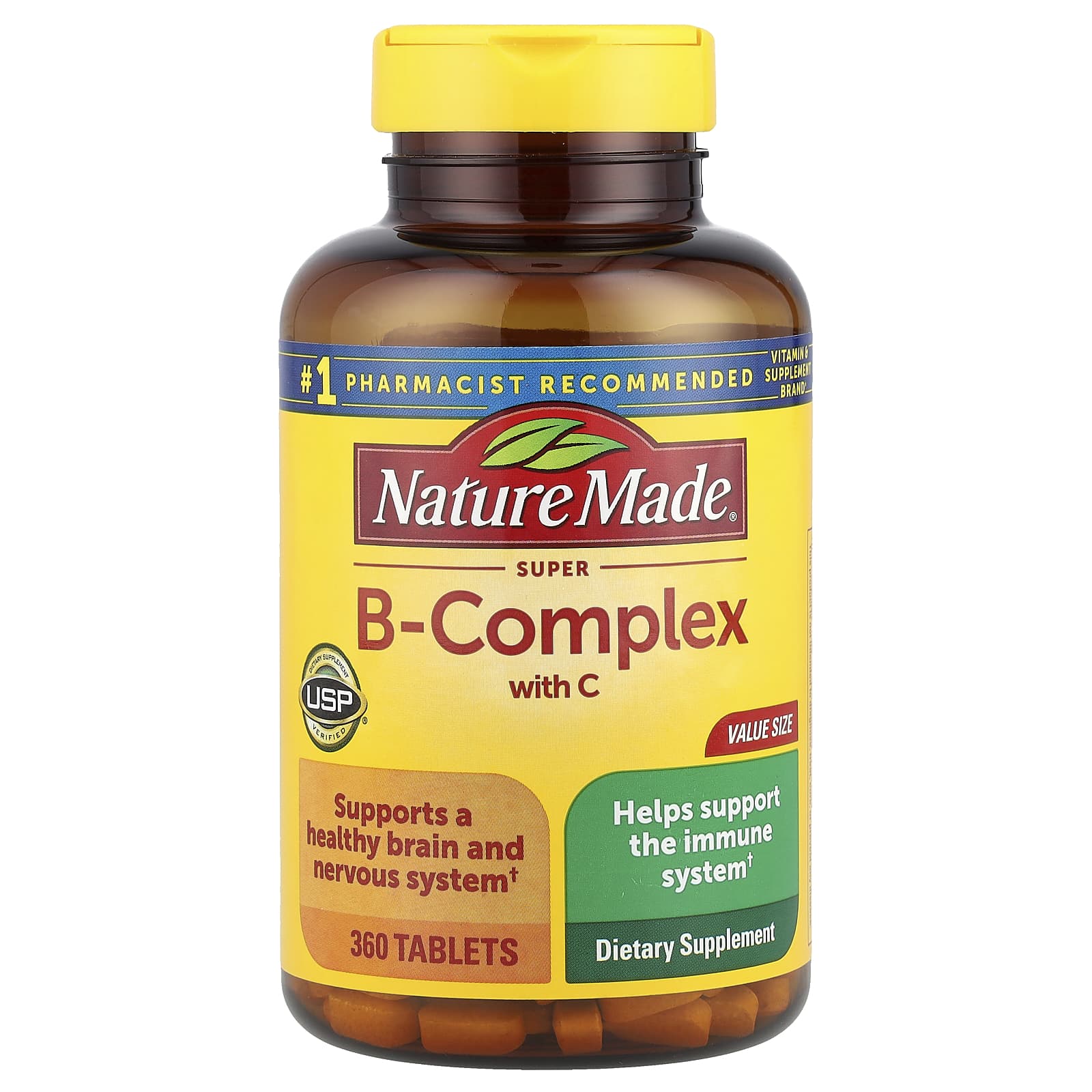 

Super-B Complex with Vitamin C, 360 Tablets