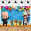 Boss Baby Thema Achtergrond Meisje Jongen Verjaardagsfeest Kinderkamer Decoratie Fotografie Achtergrond Gepersonaliseerd Naam Poster Banner