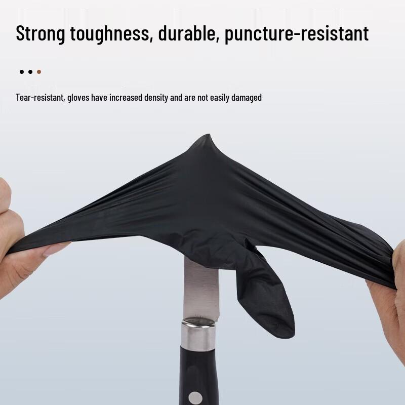 INTCO Disposable Black Nitrile Gloves