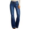 Women's High Waist Washed Women's Jeans Fashionable Versatile Straight Leg Pants