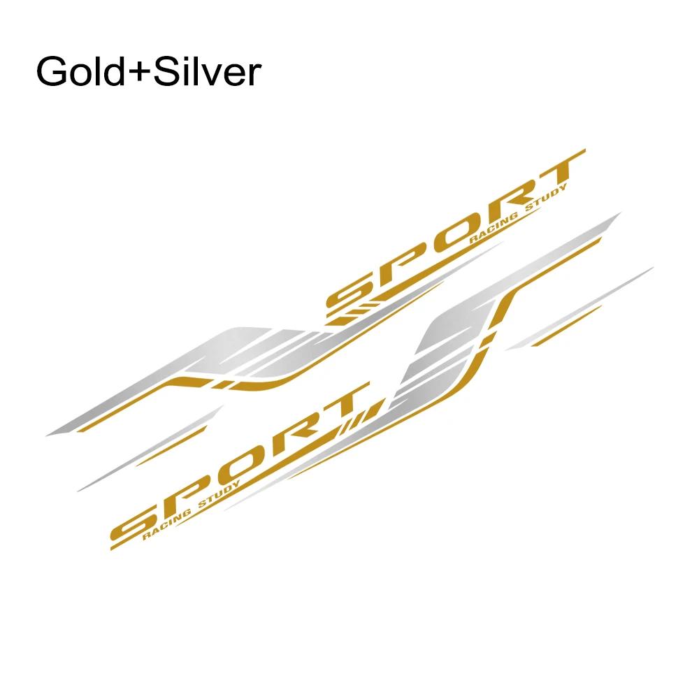 2PCS Long Stripes Car Decals Left and Right Side Vinyl Decals Personalized Waterproof Auto Body Decoration Stickers Accessories