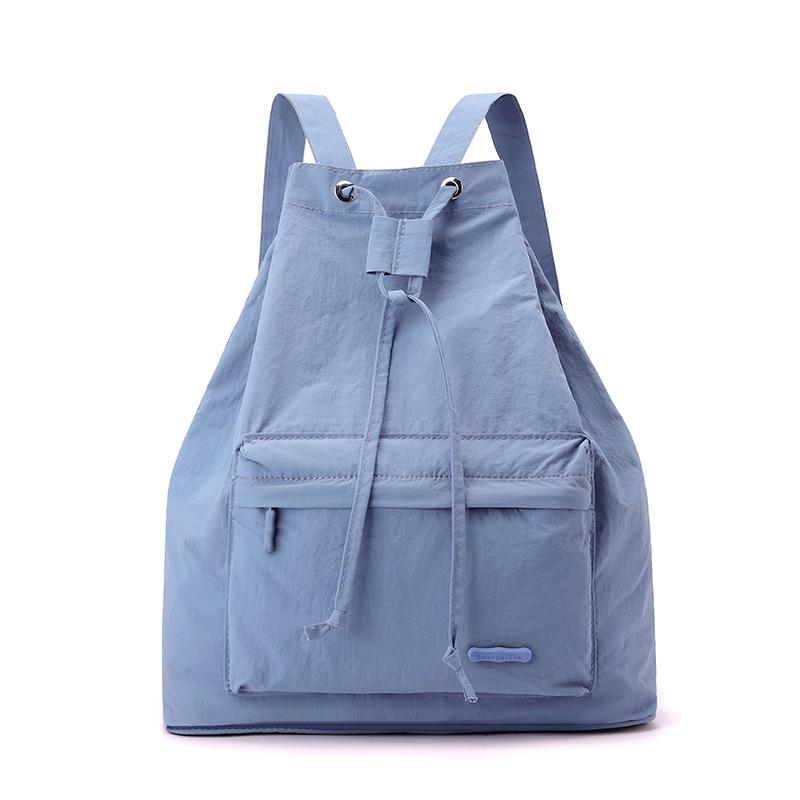 

Colorful Fox Korean solid color simple small fresh student backpack large capacity ultra light drawstring women s bag