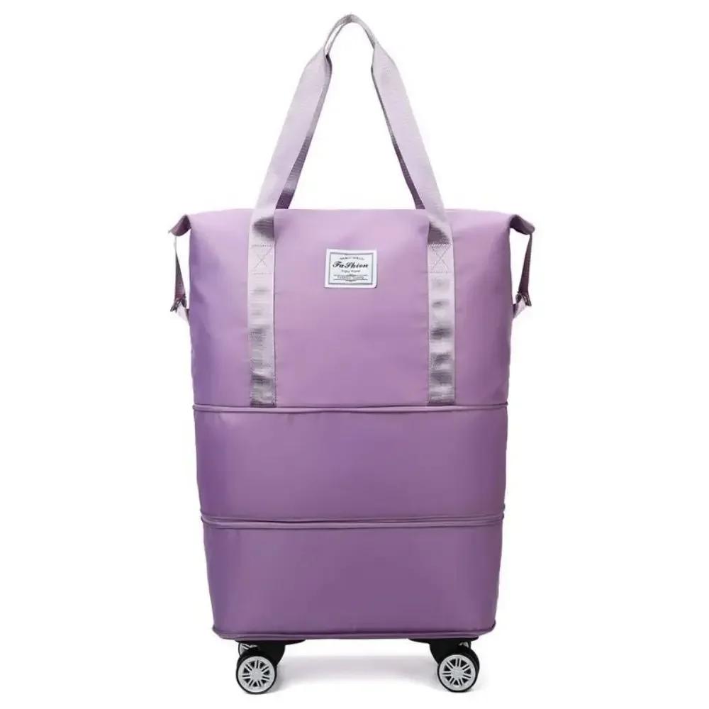 Universal wheel expandable luggage Large capacity dry and wet separation storage travel fitness bag lightweight luggage