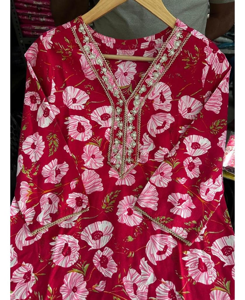 Party Wear Designer Top Tunic Kurta Pant Dupatta Set Indian Women Bollywood Salwar Suit Kurti