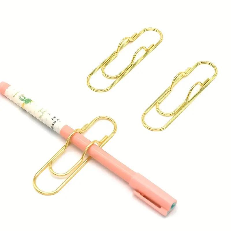 6Pcs Metal Pen Holder - Portable Notebook Accessory, Portable and Secure Pen Holder office supplies desktop organizer