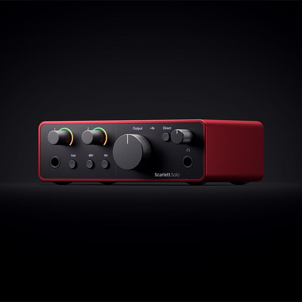 FOCUSRITE Scarlett Solo 4th Gen USB Audio Interface XLR Microphone Cable 10-Foot