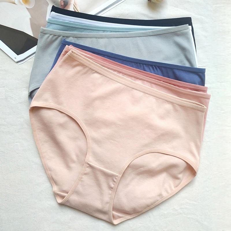 Women's Plus Size Extended Crotch Briefs High Waist Comfortable Stretch Panties