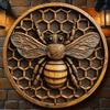 Vintage Metal Honeycomb Bee Wall Art Home Cafe Decor
