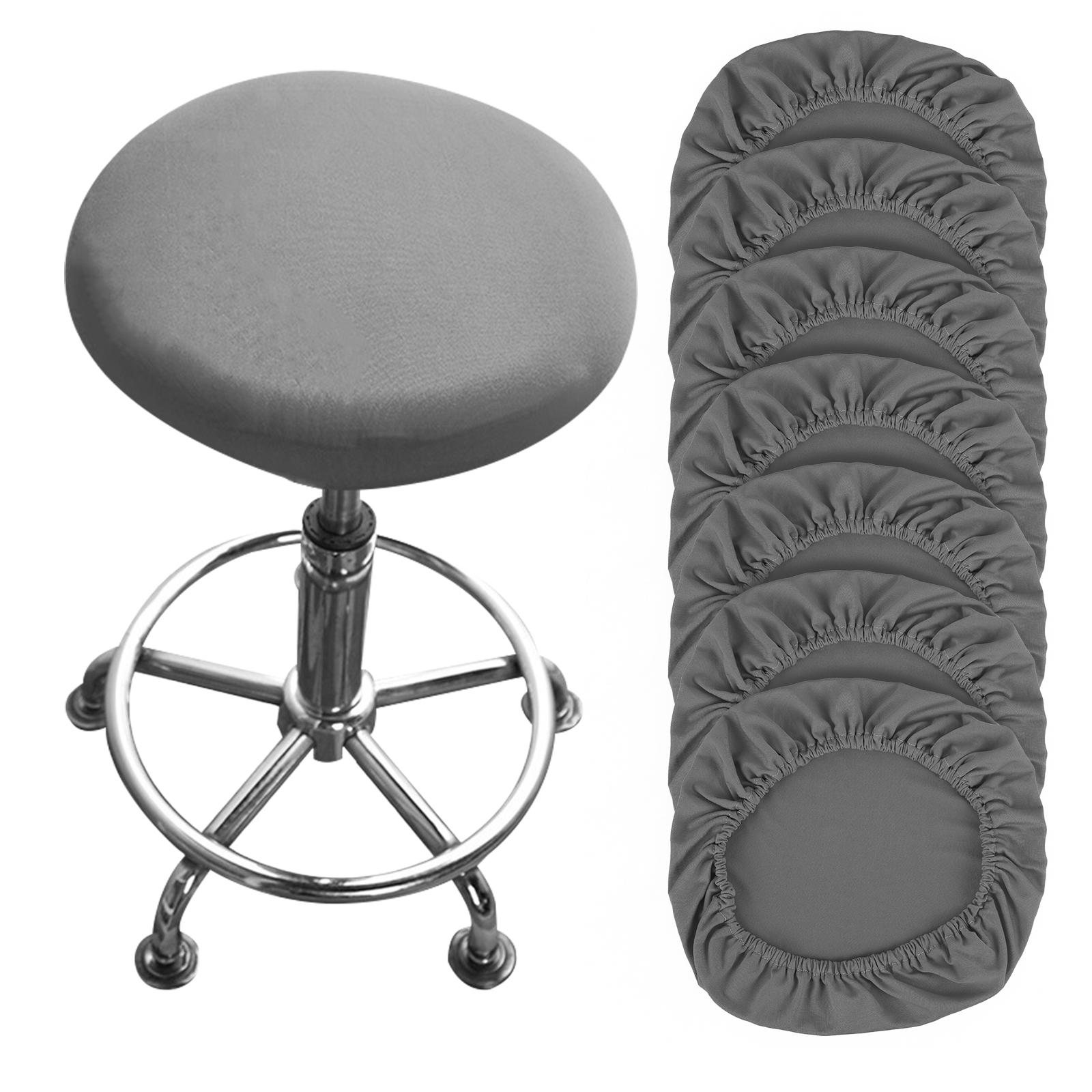 8 шт чехлов для круглых барных стульев эластичный полиэстер вращающееся сиденье чехол для стула край высокий эластичный круглый защитный чехол для стула 5216₽