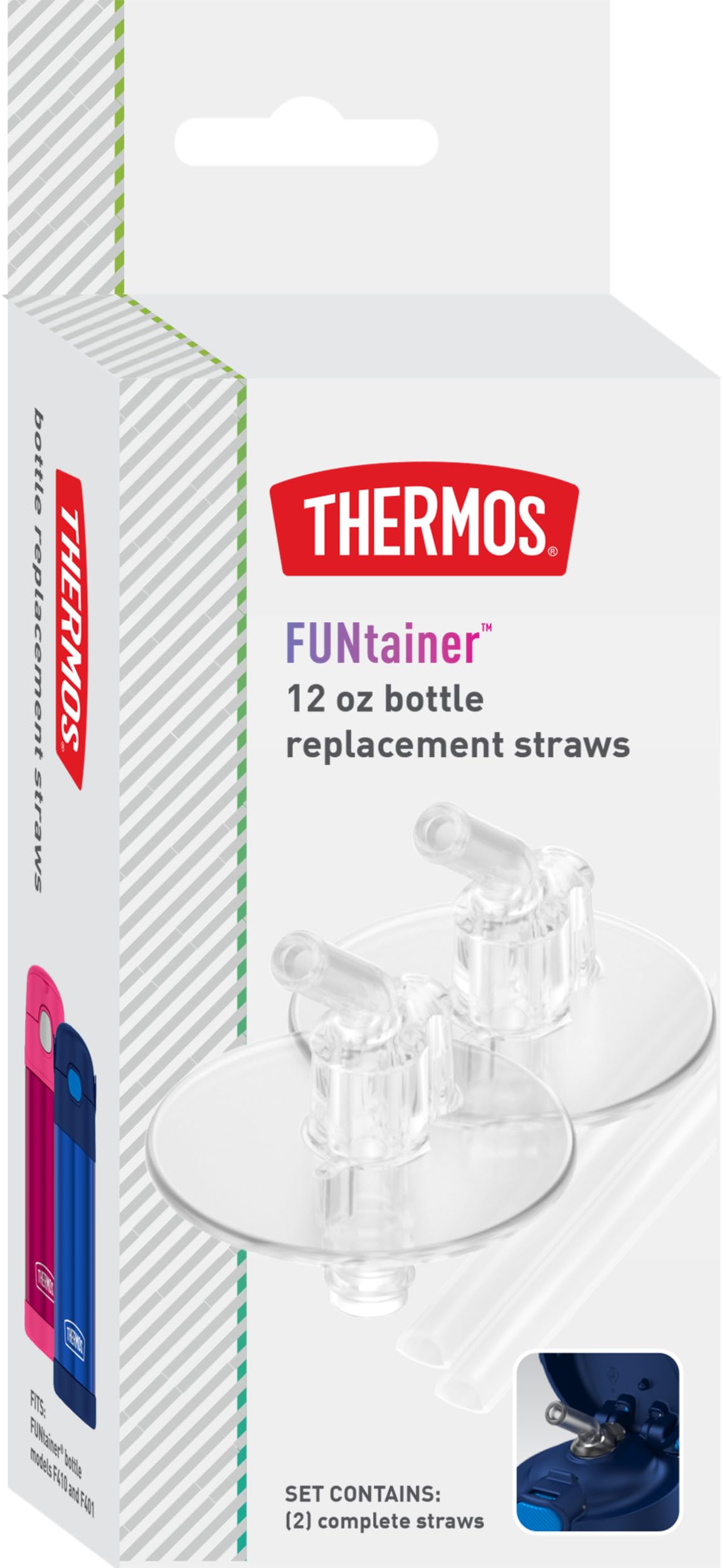 

Thermos Replacement Straw for 12oz Funtainer Clear Ships from Overseas Bottle, (F401RS6) -