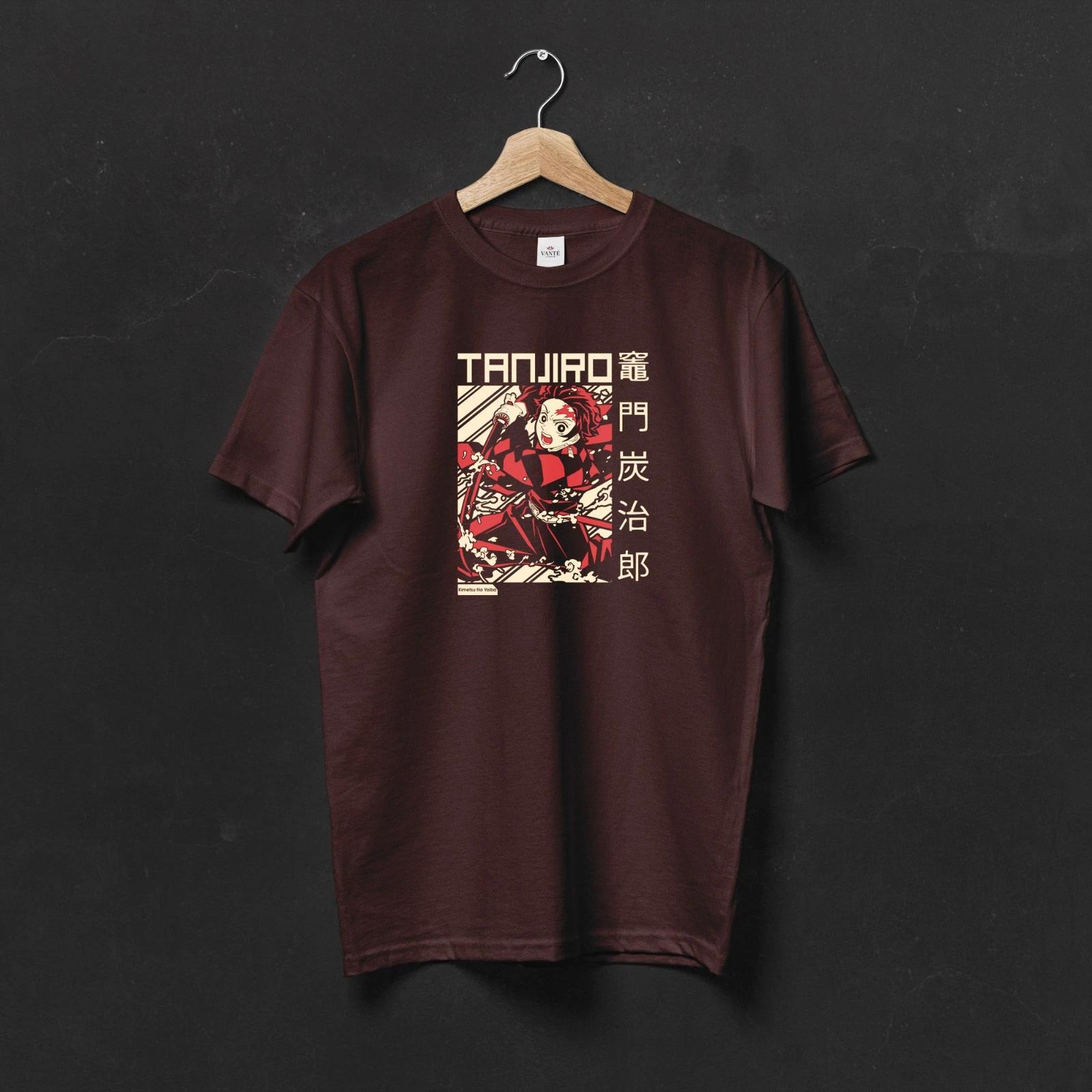 Tanjiro Kamado Battle Graphic Anime T-Shirt Men Unisex Casual Cotton Summer Tee S