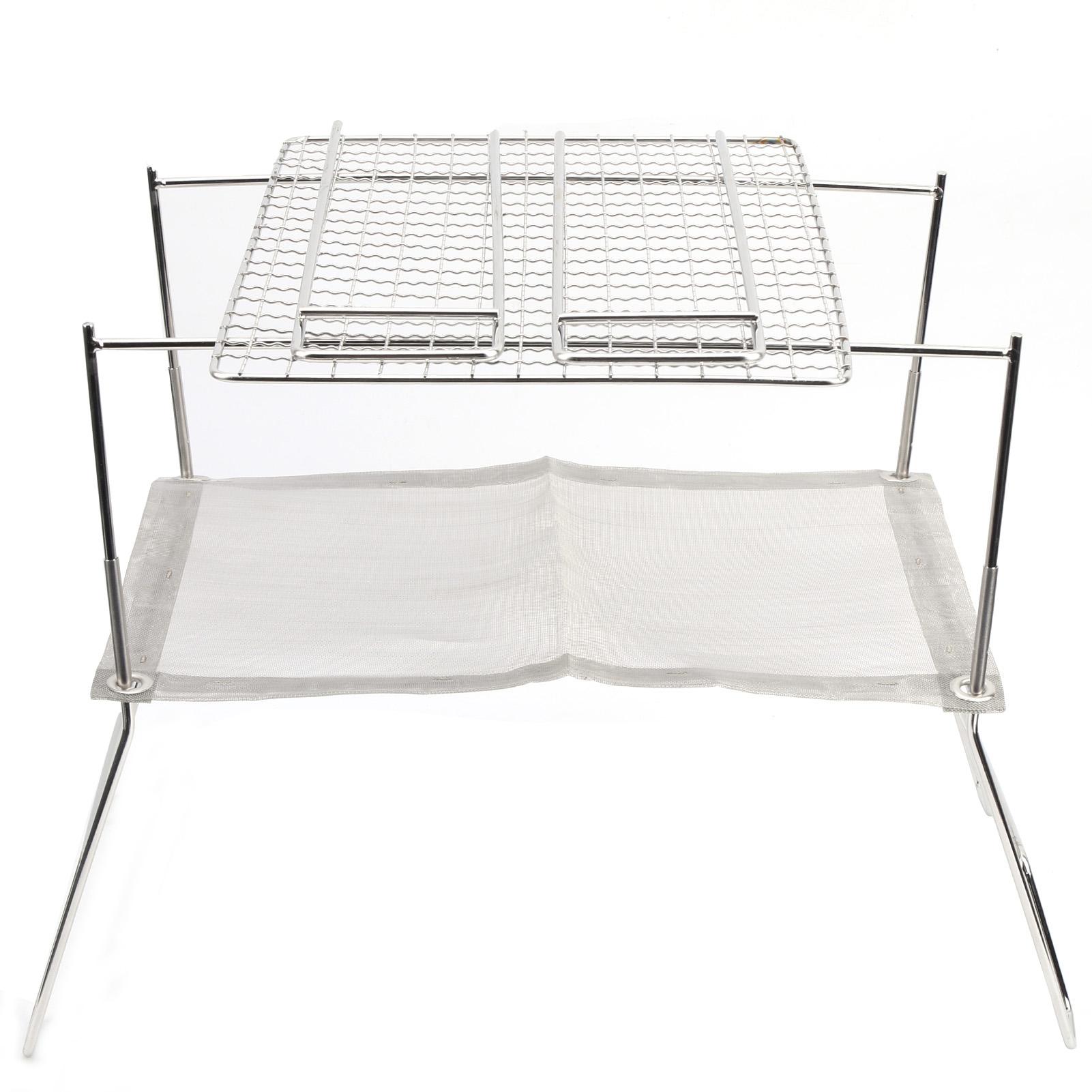 

Stainless Steel Wire Outdoor Barbecue Stove Folding Grill with Baking Net BBQ Camping