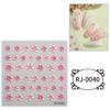 Embossed Cartoon Nail Art Stickers Decals Self-Adhesive Floral Nail Supplies