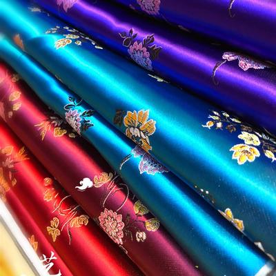 90*100cm čínský styl imitace brokátu z hedvábného saténu pro Cheongsam Kimono Tang Suit Polštář Patchwork Materiál vyšívání