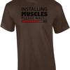 Installing Muscles Please Wait Funny Work Out T Shirt