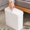 Kitchen Bathroom Trash Can Garbage Can With Press Top Lid For Bedroom Kitchen Office Living Room