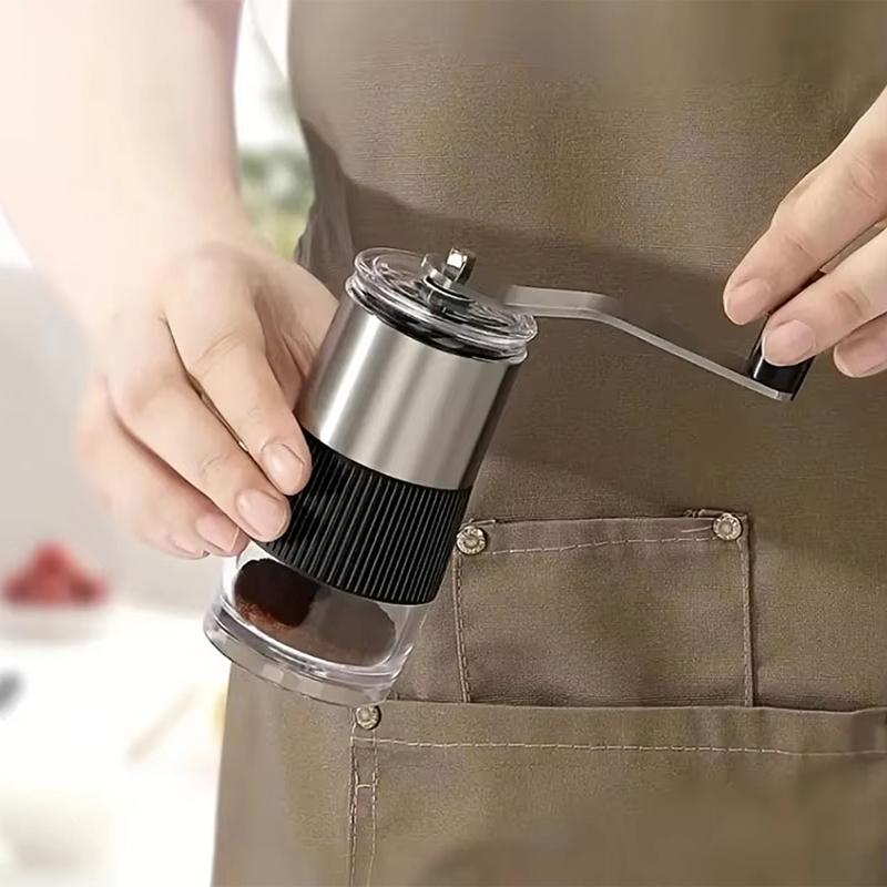 Mini Hand Shake Manual Grinding Convenient 304 Stainless Steel Ceramic Core Coffee Bean Grinder Visual Coffee Machine Portable