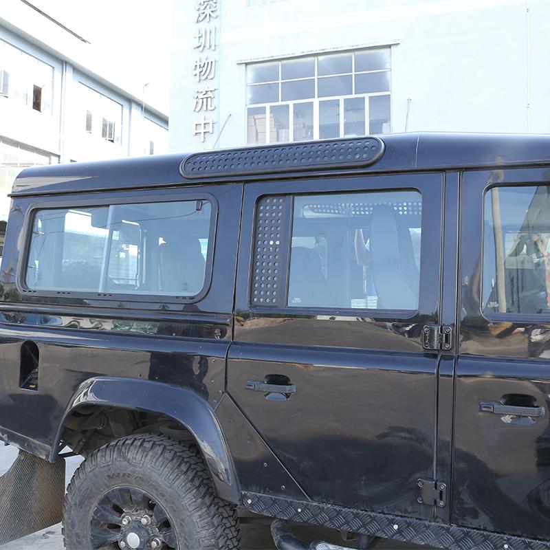 For Land Rover Defender 90 110 130 2004-2018 Alloy Car Roof Door Side Window Glass Protection Panel Stickers Car Accessories