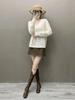 Women's Versatile V-Neck Cashmere Sweater - Loose Fit, Buttoned, Lazy Style Knitwear for Autumn/Winter