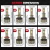 High Power H7 H11 H1 H3 H4 Led Headlight Bulb 6000K LED 9005 9006 9012 HB3 HB4 3 Copper Tube Led Light Kit for Car 12V 2PCS