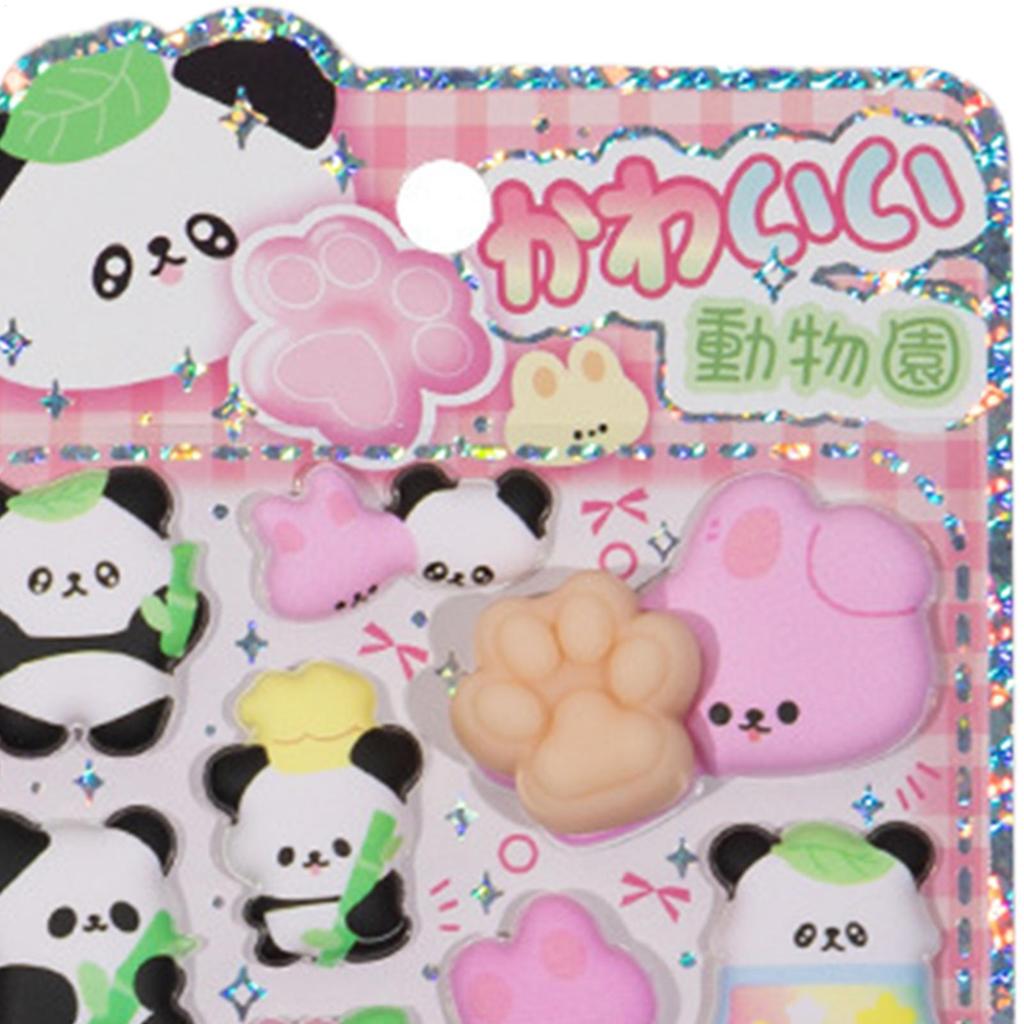 Cute 3D Stickers Panda Butt Stickers Decorations Animal Decals for Phone Case Scrapbooking Notebook Laptop Craft Kids Boys Girls