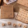 Stamp Set For Kids 25 Pieces Wood Butterfly Craft Stamps Vintage Stamp Making Kit With Box Decorative Make Your Own Art Stamps