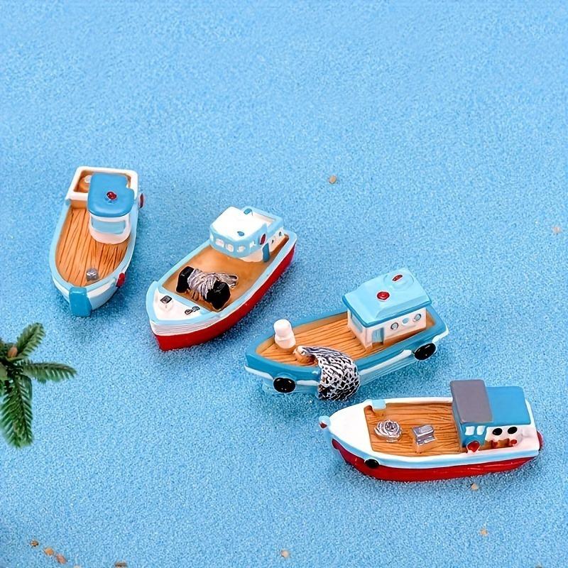 Mikro-Landschaft Ozean Strand Aquarium Landschaft Kleines Boot Dekorationszubehör Modell Miniatur Ornament