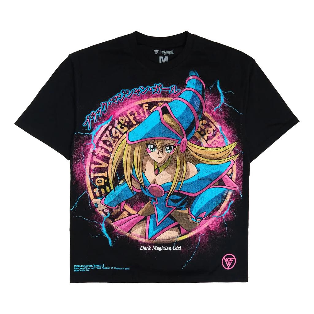 Japan Anime Yugioh Black Magician Girl Manga Graphic Print T-shirt Men Women Streetwear Y2k Harajuku Summer New Tee Loose Casual Cotton Oversized Top