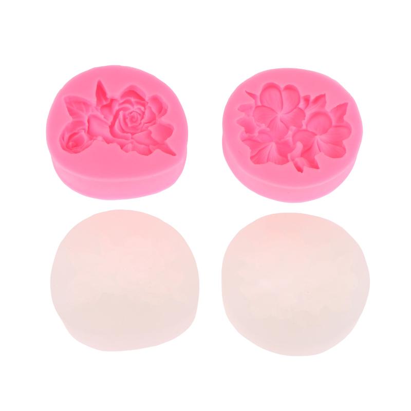 Flower Shape Silicone Cake Mold Gardenia Plumeria Rubra Soap Fondant Molds Cupcake Jelly Candy Chocolate Decoration Baking Tool