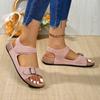 Fashion 2025 New Women Sandals Plus Size Comfortable Flat Sandals Summer Brand Open Toe Sandals Fashion Belt Buckle Casual Shoes Women