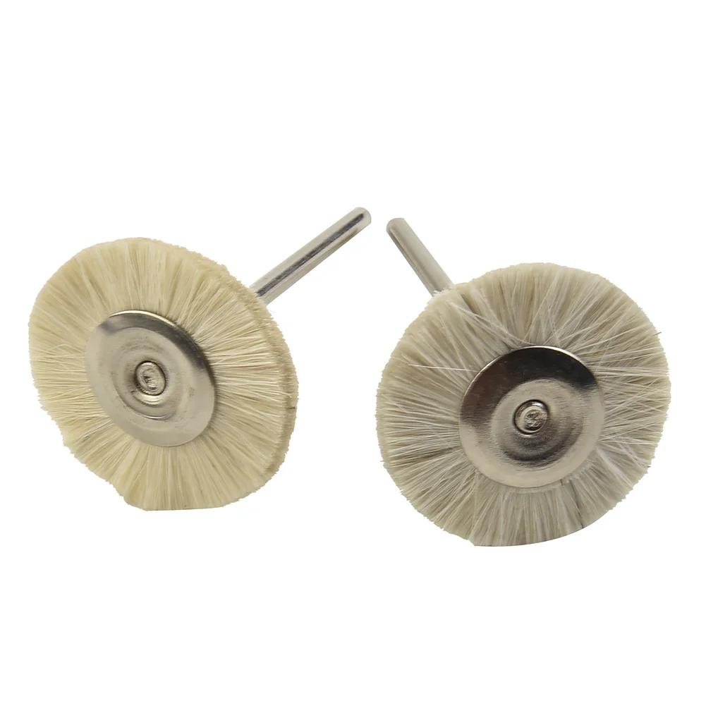 Bürsten Polierbürsten 30 Stück 2,35 mm Zahnpolierräder Miniatur Weiche Ziegenhaarpinsel Für Holz Cremeweiß