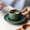 Solid enkel Cappuccino kaffekopp og tallerken Todelt sett keramisk krus Enkel vannkopp Kaffekopp Frokostkopp Melkekopp