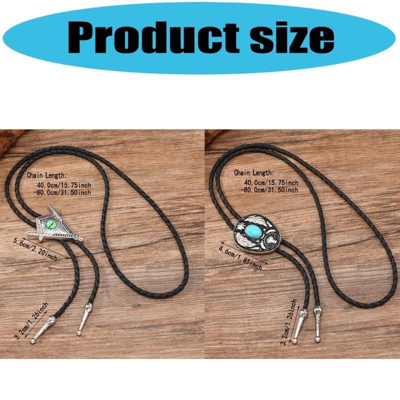 Adjustable Western Bolo Tie For Men RustProof Zinc Alloy Necktie With Quick Clasp Design for Formal Rodeos Game Decors