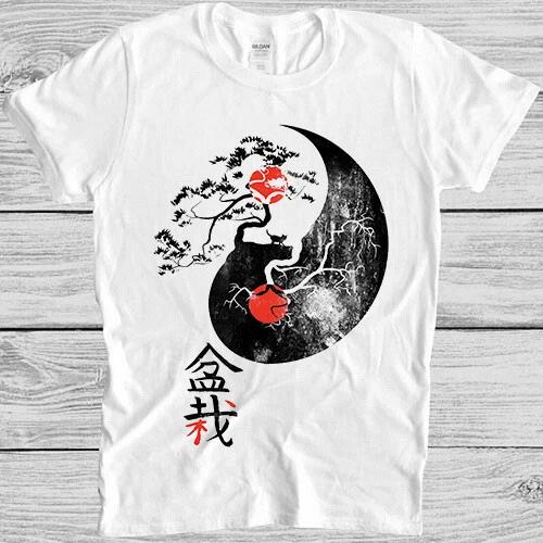 Бонсай Инь Ян Японское искусство Рисунок Мем Унисекс Подарок Футболка T Shirt M1049 S