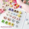 Alloy Heart Bow Milk Tea Beads for DIY Jewelry & Phone Chains