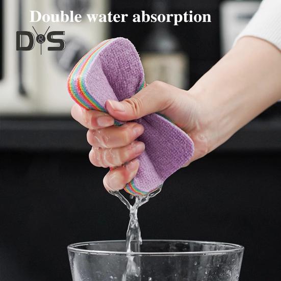 Burete din microfibră, rezistent la zgârieturi, design cu 12 straturi, reutilizabil, ușor de rupt, curățat eficient, instrument de bucătărie